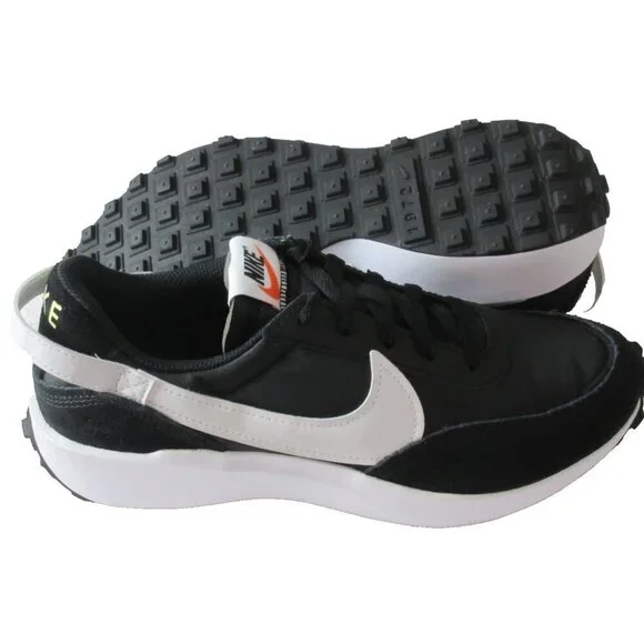 Nike Women's Waffle Debut Retro Running Shoes Black White Orange Sizes NIB - Picture 2 of 5